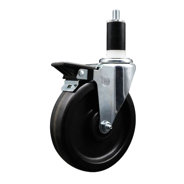 6'' Phenolic Swivel 1-3/8'' Expanding Stem Caster with Brake